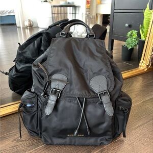 Burberry Black Nylon Backpack